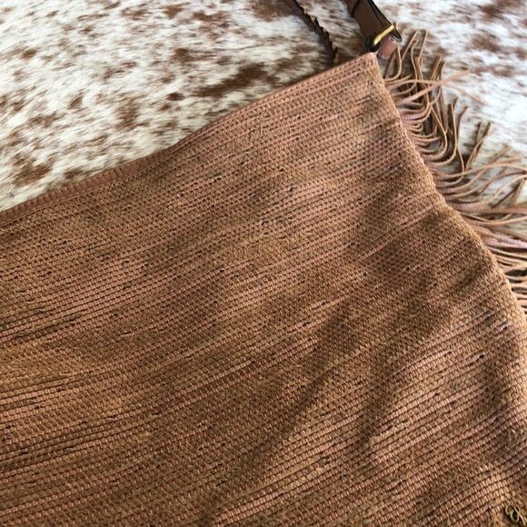 Elliot Lucca Tan suede and Leather woven shade bag - Picture 2 of 8